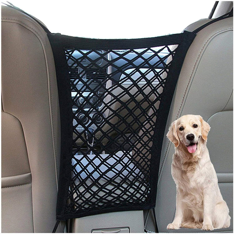 Malla elástica barrera de asiento trasero de carros para perros y niños.