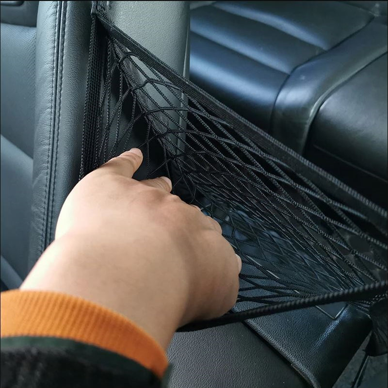 Malla elástica barrera de asiento trasero de carros para perros y niños.