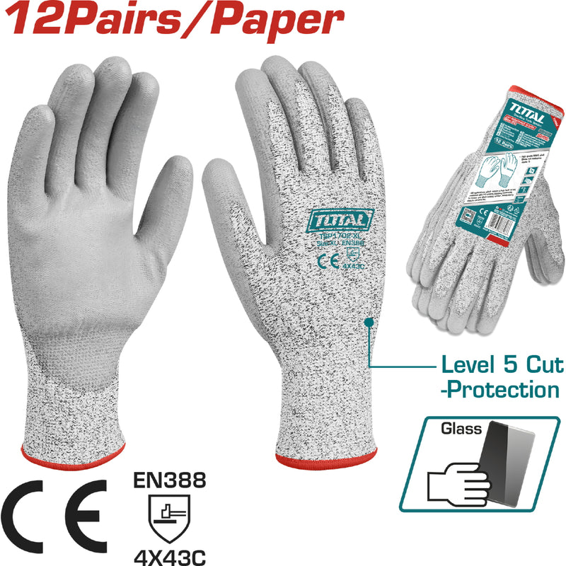 Guantes resistentes a cortes y abrasiones. Talla XL. Antiéstatico. (1 par)