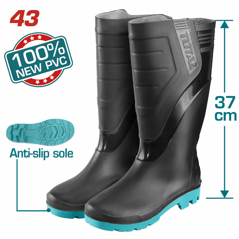 Botas extra altas de 100% PVC/Nitrilo. 43