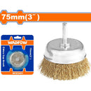 Cepillo de alambre de copa circular con vástago 75mm. Longitud del cable: 20mm. Ideal para afilar.