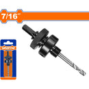 Mandril para Broca circular sacabocado vástago hexagonal 7/16". Ideal para brocas de 32 a 210mm.