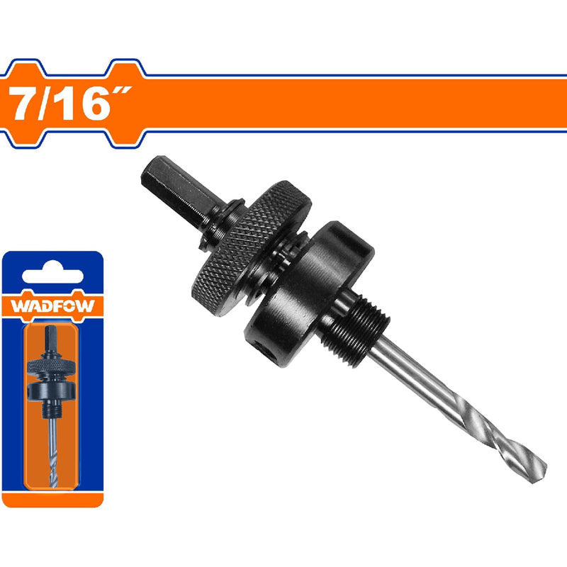 Mandril para Broca circular sacabocado vástago hexagonal 7/16". Ideal para brocas de 32 a 210mm.