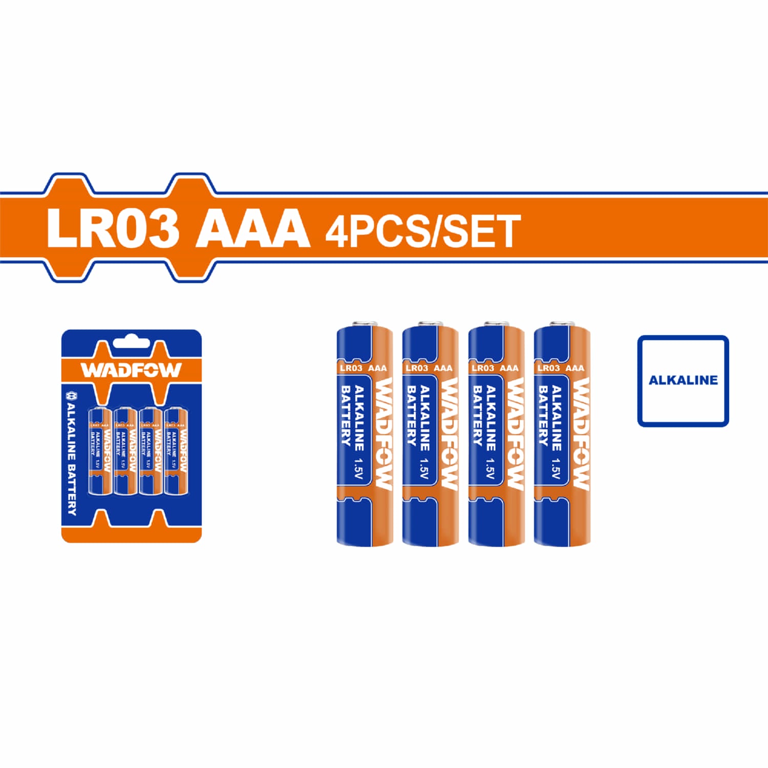 Baterías AAA alcalinas LR03. Set 4 piezas. 1.5V  Pilas