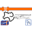 Alicate de presión con cadena 10" Acero al carbono. Tamaño de la cadena: 18.5" Niquelado. Pinza