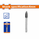 Fresa Lima rotativa Ovalada de HSS. Vástago: 6mm. Cabeza:8mm. Para motortool.
