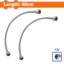Tubo de abasto de agua Conectores de grifos flexibles 40cm. Conector 1/2". Acero Inoxidable 301. Incluye 2 tubos.