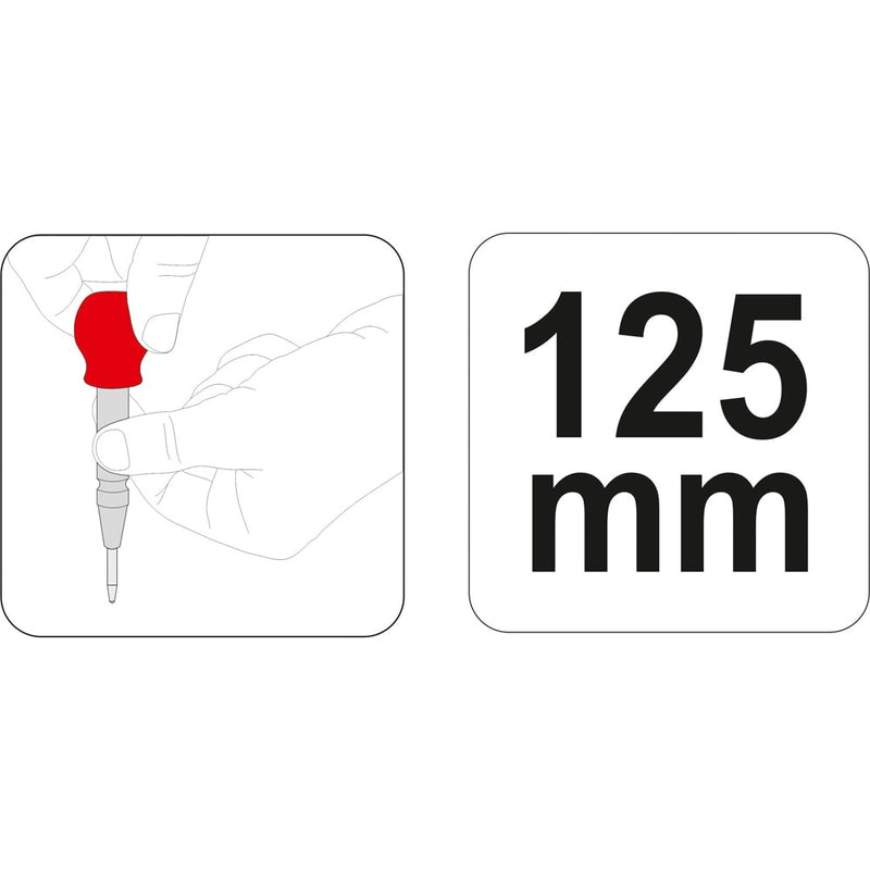 Punzón automático centro punto ajustable  125mm con resorte