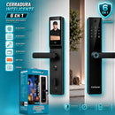 Cerradura Inteligente Digital Cerrojo Smart Lock 6 en 1 Llave Huella contraseña Bluetooth Camara app fácil de instalar