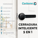 Cerradura Inteligente Manija de puerta Cerrojo Smart Lock 5 en 1 Llave Huella tarjeta contraseña Tuya app fácil de instalar