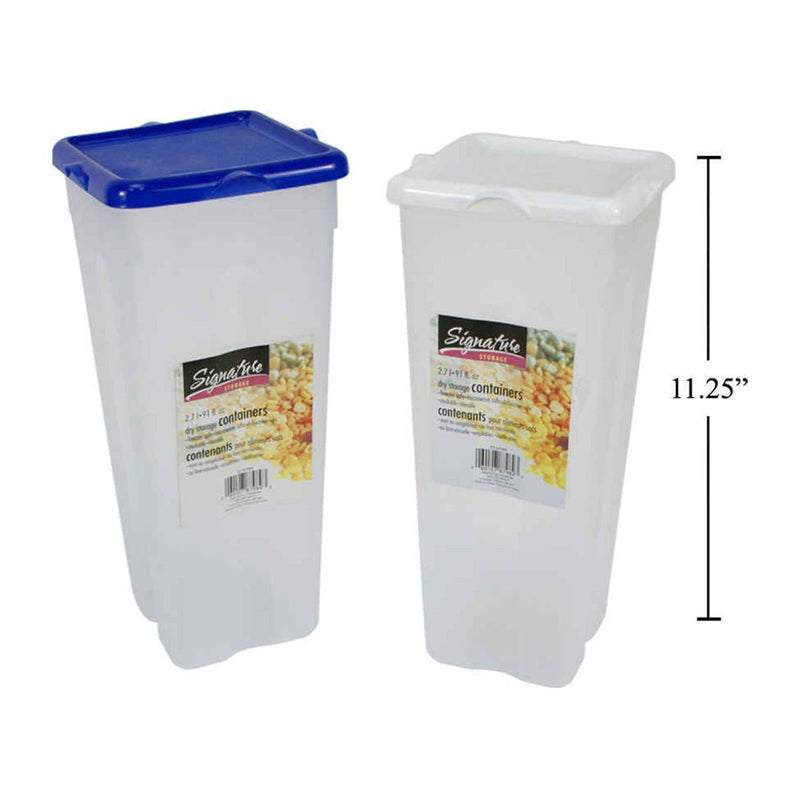Recipiente almacenamiento seco91 oz con tapa4.75x4.75x11 " (1 Pza) (colores variados al azar)