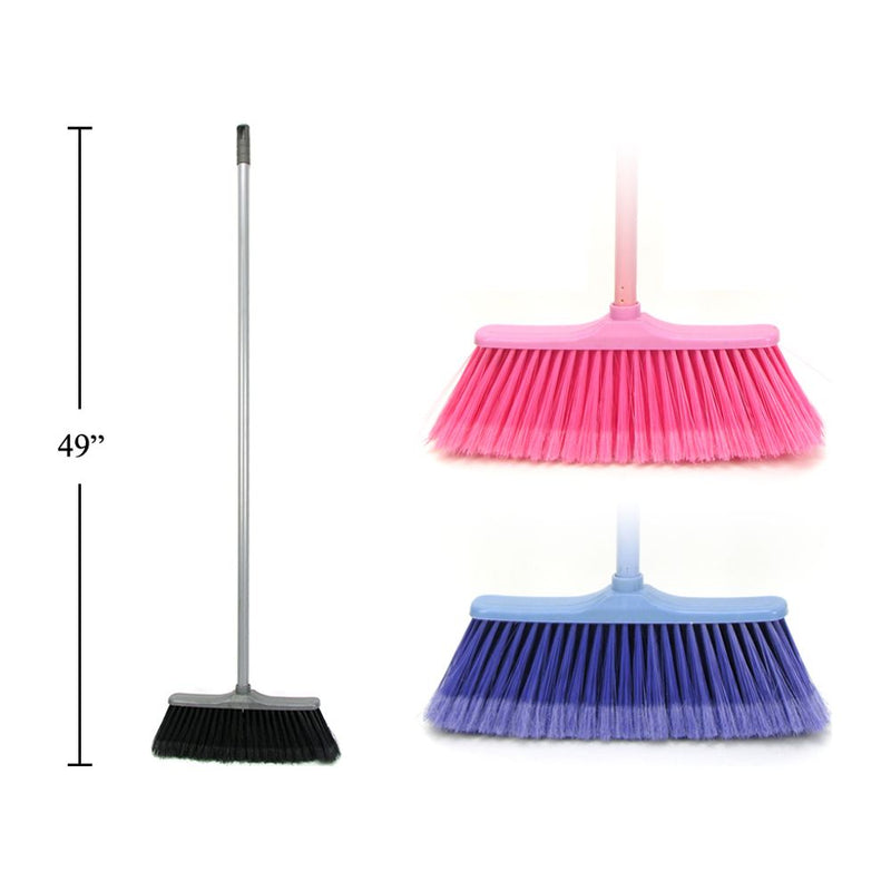 Escoba de 46 "L con mango (colores variados)