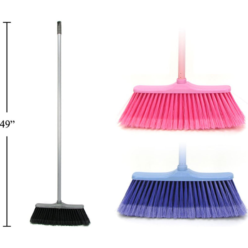 Escoba de 46 "L con mango (colores variados)