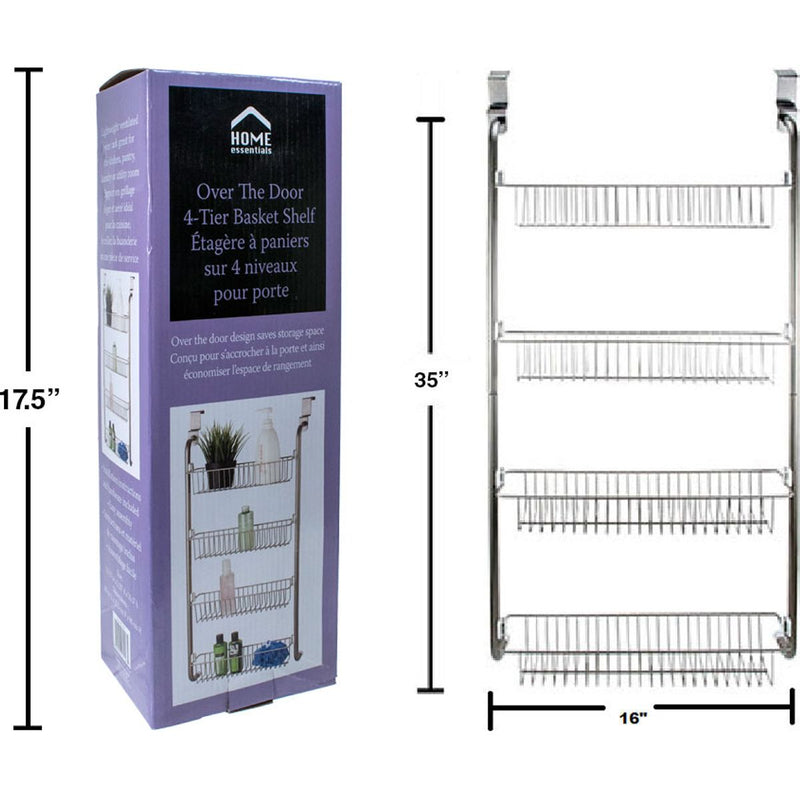 Repisa de 4 niveles sobre la puerta, 16 "x 5.5" x 36 ", níquel
