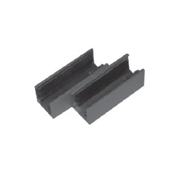 Par de guias para puertas automaticas de vidrio templado o laminado.