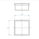 Tapon Cuadrado 40X40 Mm Para Barandas.