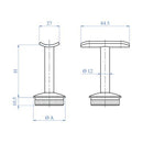 Soporte Fijo De Corremanos. Para Tubo De 42.4 Mm. Acabado Espejo316.