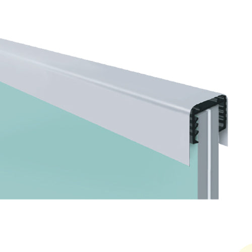 U channel de aluminio con goma, 5.8m de largo, 2.51 alto, ancho Externo: 2.27 cm; Interno: 2.45 cm