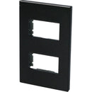 Placa para  Interuptotores/ enchufes 12 módulos negro 1/2 Surtek.