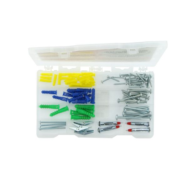 (100 Piezas) Kit de tornillos, anclajes y pernos