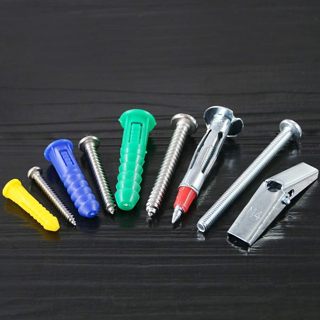 (100 Piezas) Kit de tornillos, anclajes y pernos