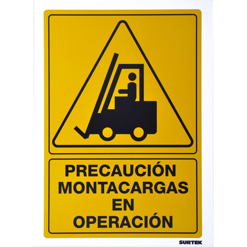 Letrero "Montacargas servicio" Surtek