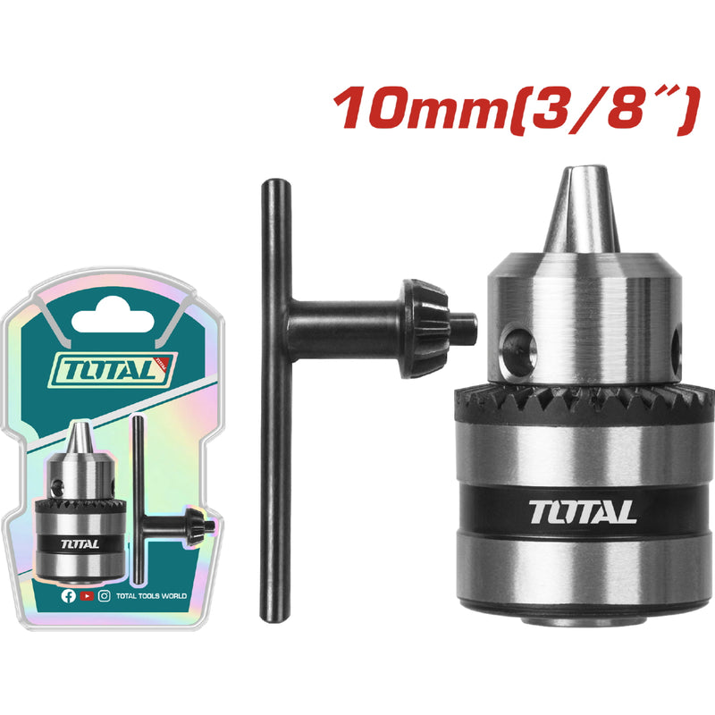 Mandril taladro de 3/8" 10mm . Capacidad 1.5-10mm. Conex 3/8"-24UNF