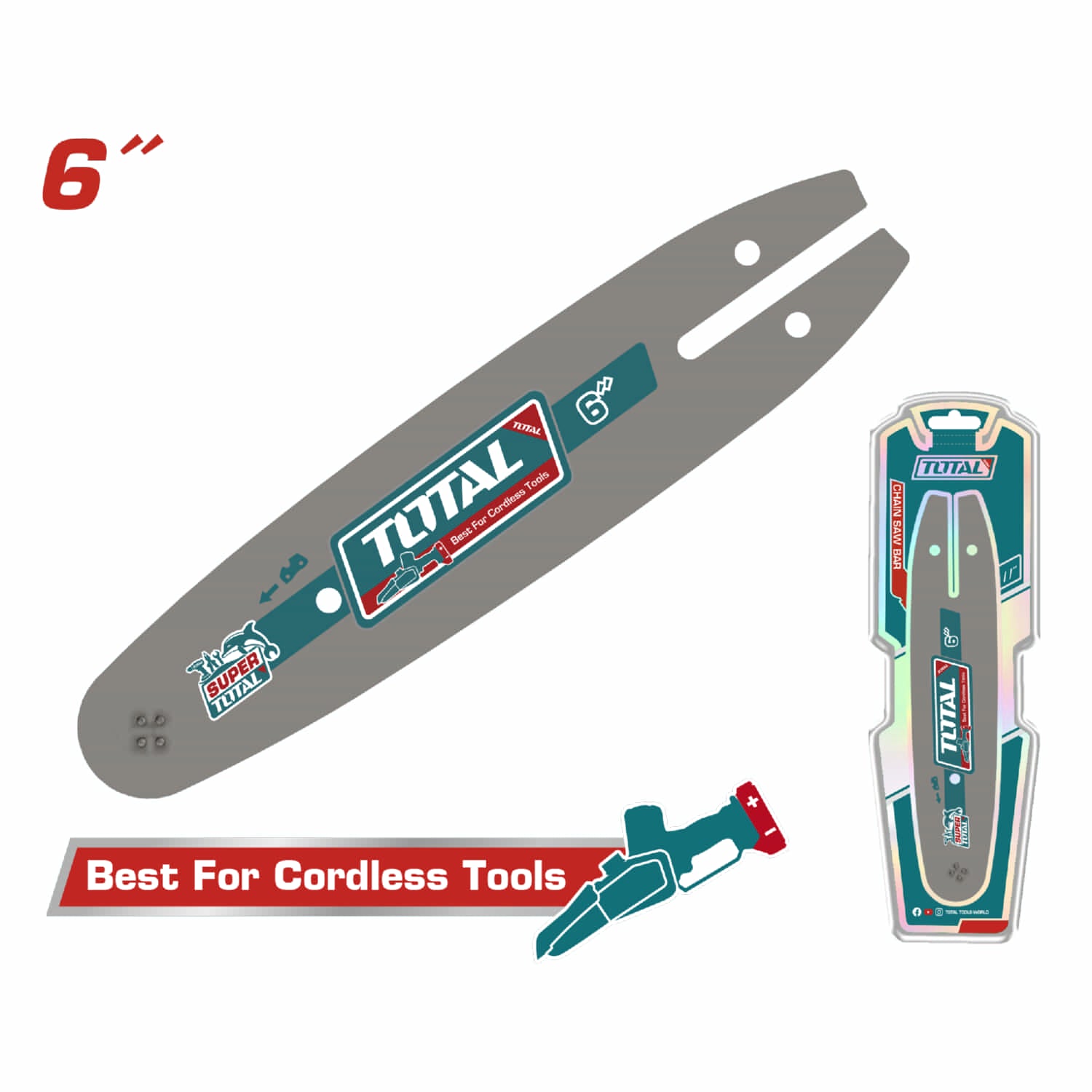 Espada de 6" para Motosierra inalámbrica compatible con TGSLI2068 TGSLI20685 TGSLI20683 UTGSLI20683 TGSLI20681 20v