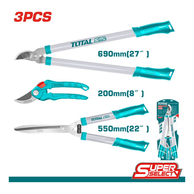 Tijeras de podar en jardinería en juego 3 PZAS TOTAL