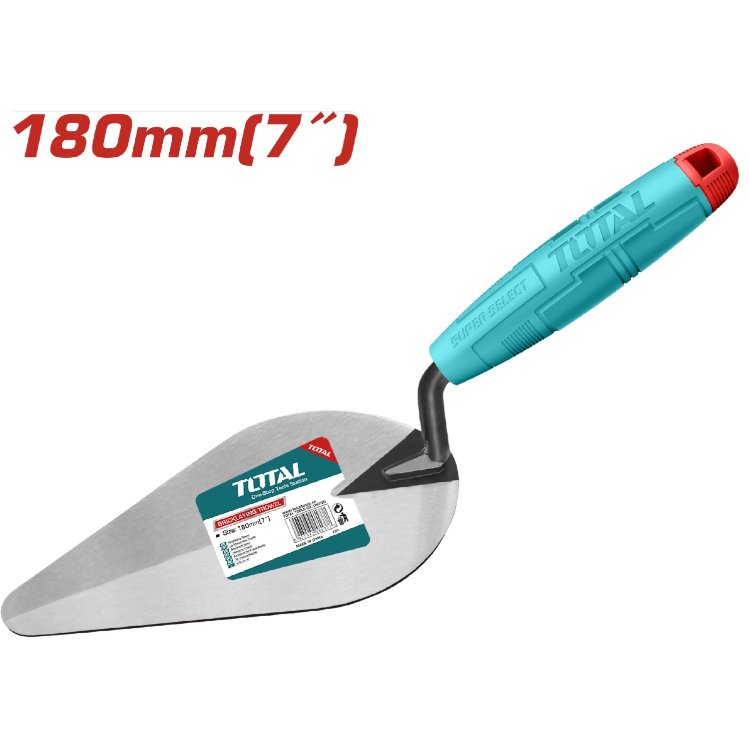 Palustre de Albañil con mango de plástico. 7"/180 mm. Diamétro:9.5mm