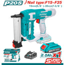 Clavadora madera inalámbrica 20V de iones de litio. Clavos tipo F15~F35 capacidad clavos:105pzs.