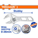 Llave Inglesa Ajustable de 6" apertura: 0-36mm. Cromado. Térmico.