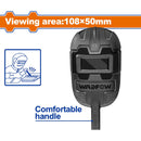 Máscara de soldadura. Area de visión 108x50mm. Mango cómodo para soldar