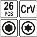 Set de 3 Juegos de LLaves Allen Universales ( 26 pcs ). Para aflojar pernos y tornillos, entre otros