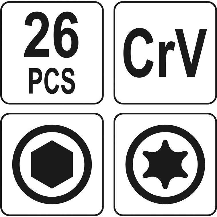 Set de 3 Juegos de LLaves Allen Universales ( 26 pcs ). Para aflojar pernos y tornillos, entre otros