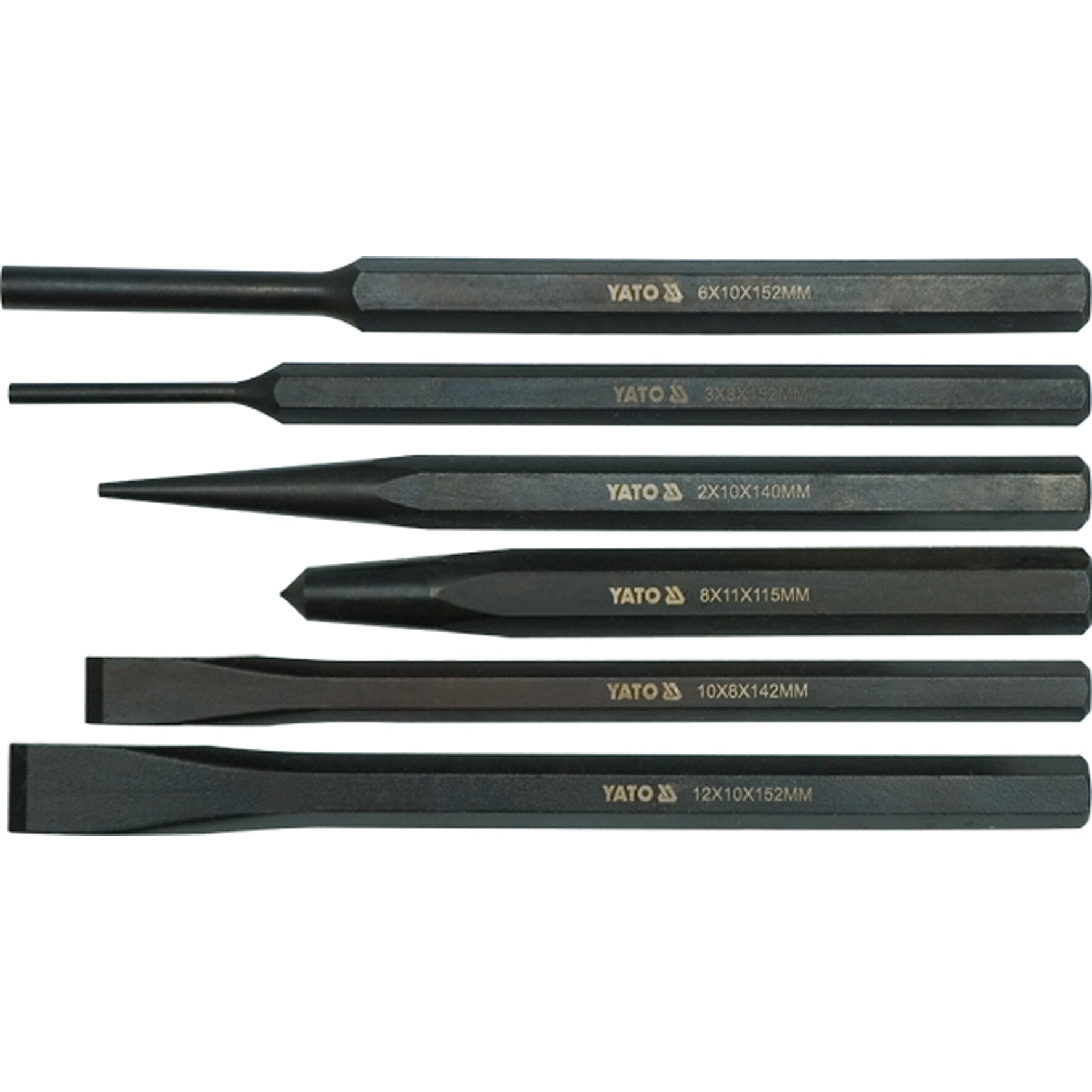 Cinceles y centro puntos 6 pzas