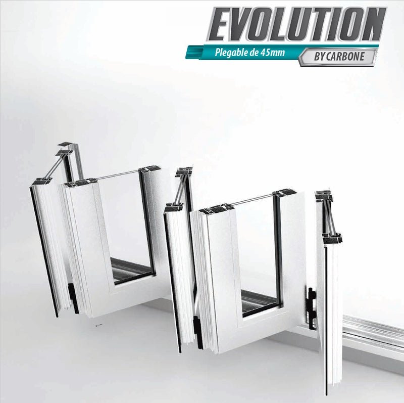 Riel Inferior de Empotrar. Sistema Plegable Europa. Color Bronce