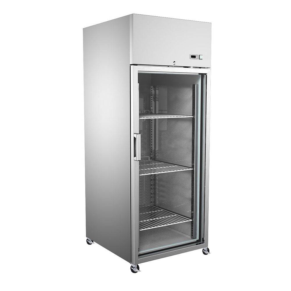 Congelador Industrial Acero Inox 1 Puerta Vidrio -22 ~-18℃ 830*740*2010 Mm Ventilacion Interna.