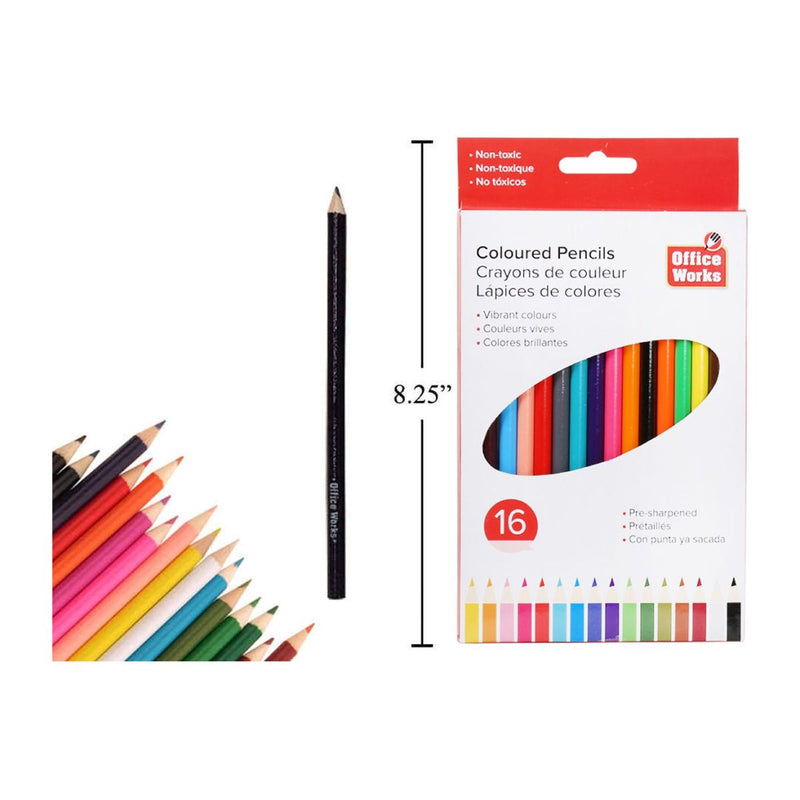 Lápices de colores de pintar de 16 piezas, caja de ventana