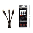 iFocus, cable de carga y sincronización 3 en 1 de 1,2 M, negro, cbx + bandeja (HZ)