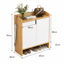 Mueble Recibidor 60x30x70cm con Almacenamiento y Espacio para Calzado. Gabinete Organizador de Zapatos.