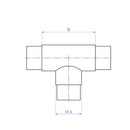 Conector "T" para Tubo de 42.4mm.