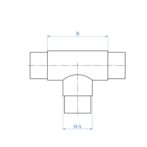 Conector "T" para Tubo de 42.4mm.