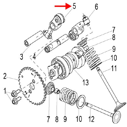 Balancin de escape (K-BLADE125)