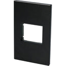 Placa para  Interuptotores/ enchufes 1 módulo negro 1/2 Surtek.