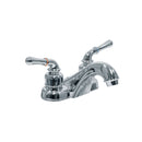 Grifo y drenaje de lavamanos de plástico con acabado cromado mezclador de 2 mandos, diseño de lujo.