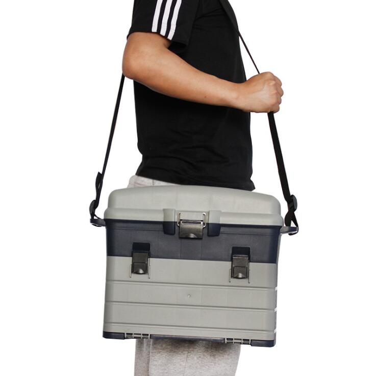 Caja 4 niveles para señuelos y herramientas de pesca