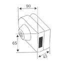 Cerradura Con Llaves Y Pasador Interno Para Puertas Dobles.No Requiere Perforacion/8-12 Mm.Brillante