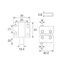 Kit De Herrajes Para Hacer Puertas De Vitrinas Incluye 2 Pivotes De Puerta, 1 Tranca Con Iman.