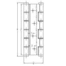 Par de Bisagras Vaiven Puerta Aluminio Europea. Color Negro. Soporta 80Kg